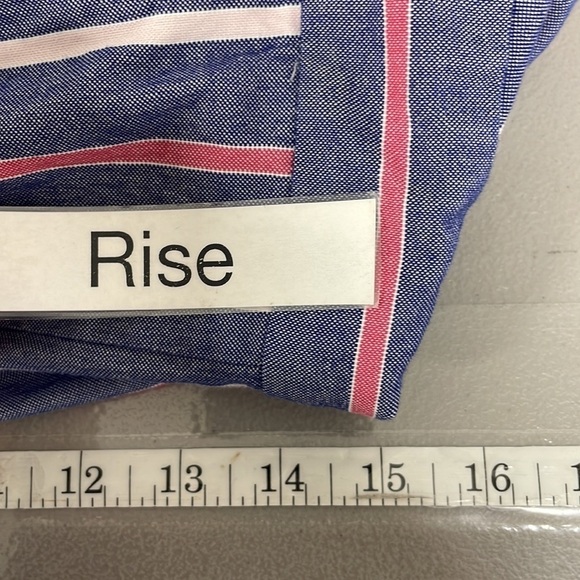 1901 Striped Jumpsuit Wide Leg V-Neck Blue Pink Size 10 - Picture 16 of 17